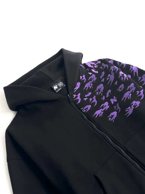 "SASUKE UCHIHA X CURSE MARKS" ZIP HOODIE